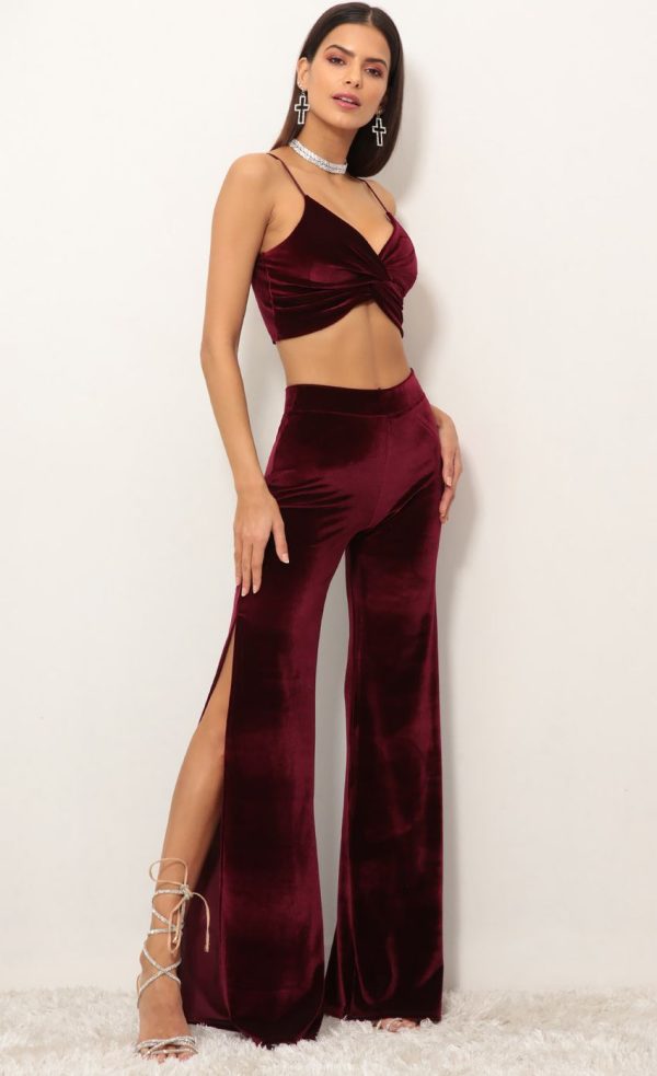 Velvet Luxe Set in Wine