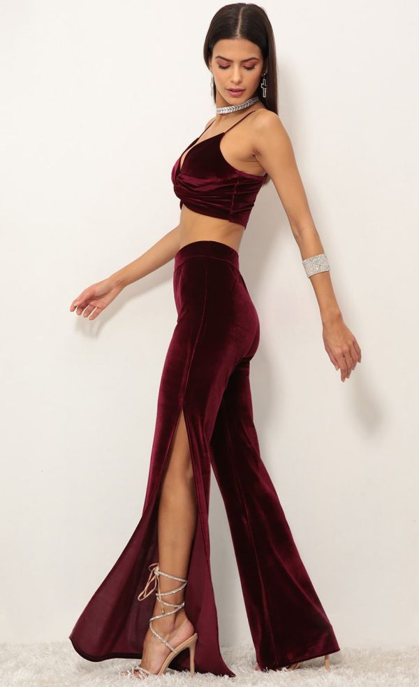 Velvet Luxe Set in Wine - Image 4