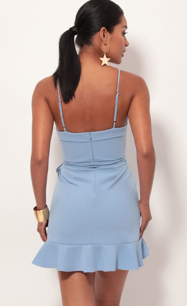 Ruffle Dress in Pastel Blue - Image 2