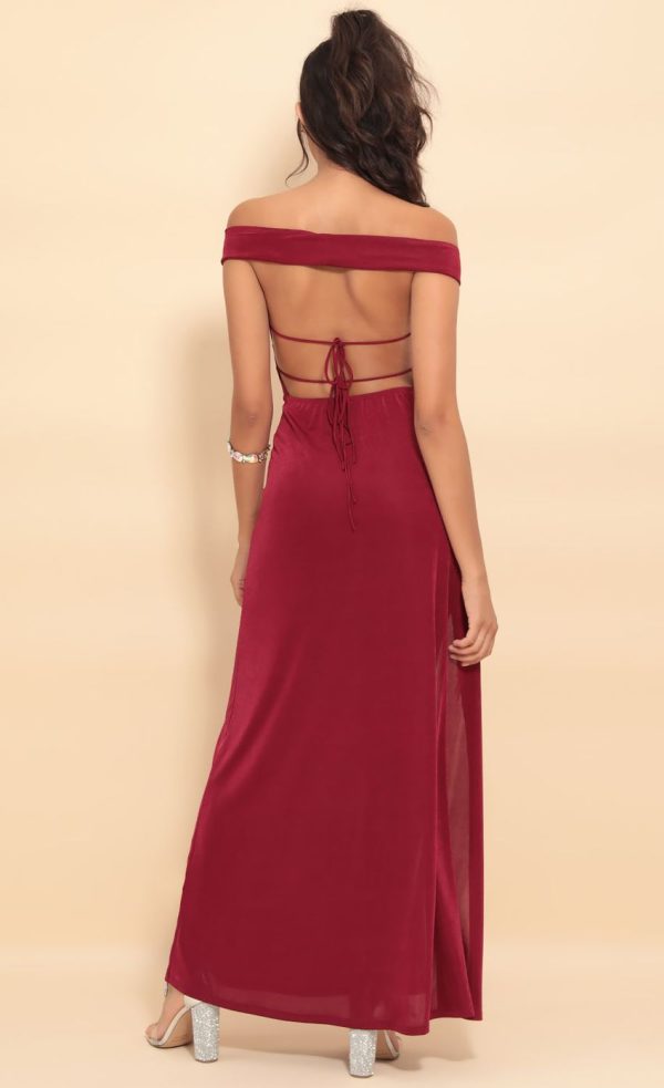 Luxe Maxi Dress in Merlot - Image 2