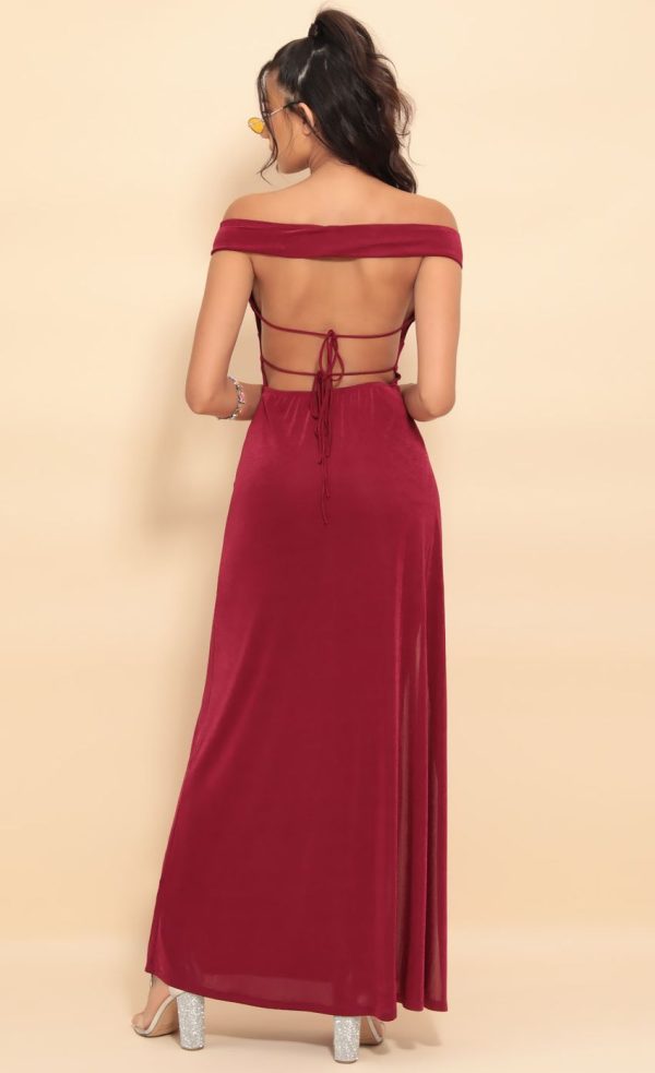 Luxe Maxi Dress in Merlot - Image 5