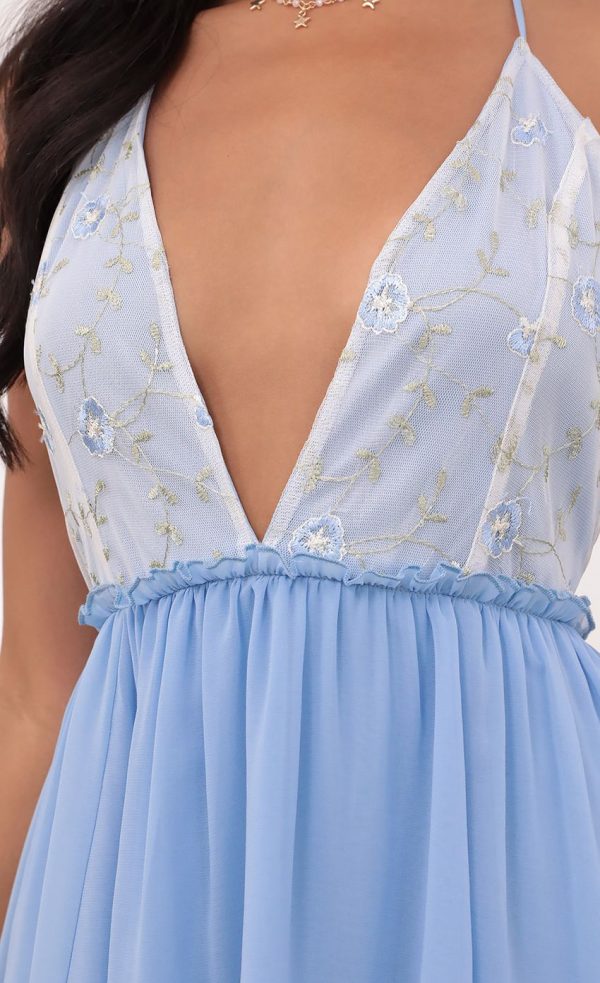 Halter Romper in Blue - Image 5