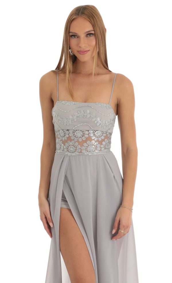 Maxi Dress in Grey - Image 4