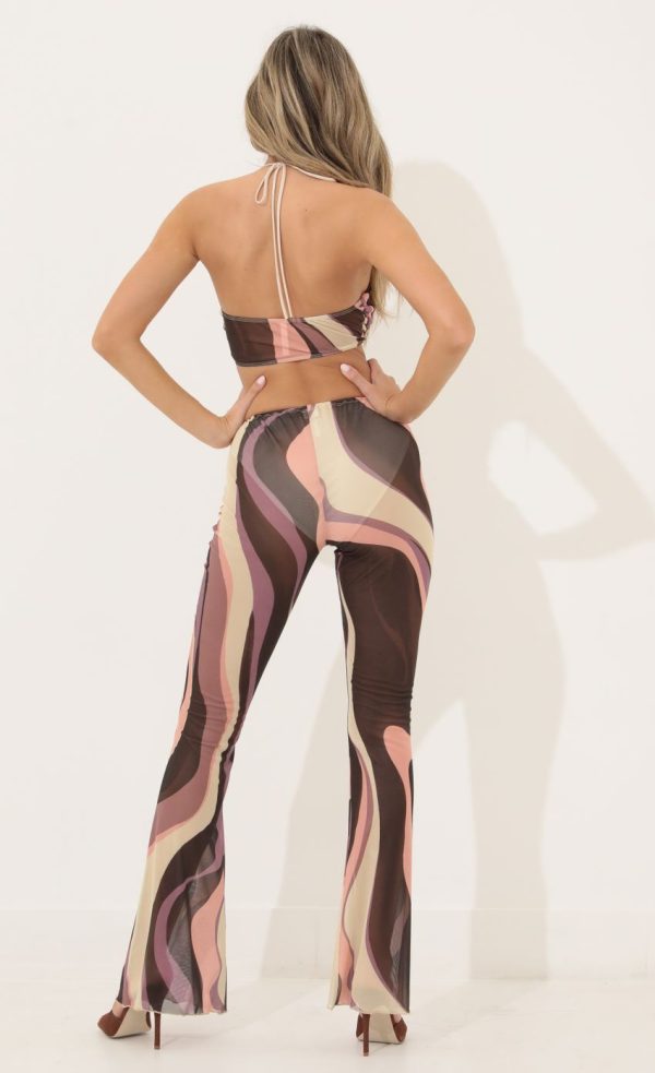 Three Piece Set in Brown Swirl - Image 2