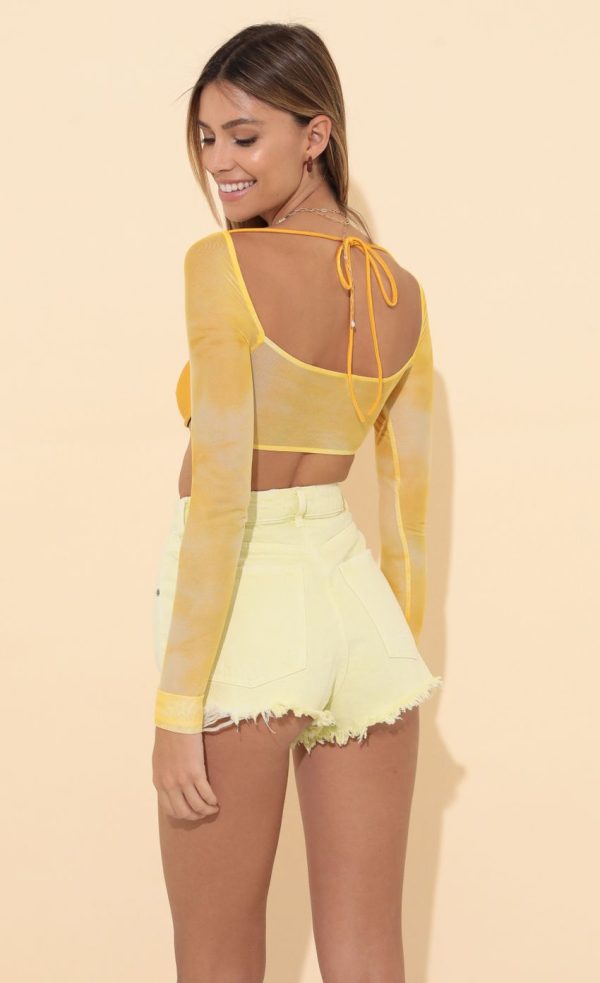 Long Sleeve Top in Yellow - Image 2