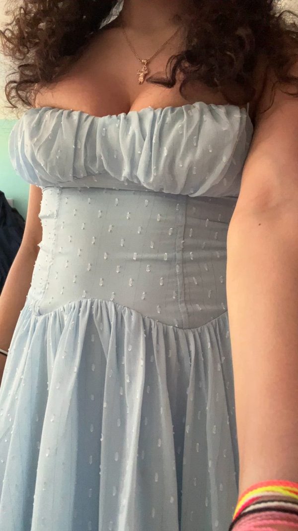 Fit and Flare Dress in White - Image 7