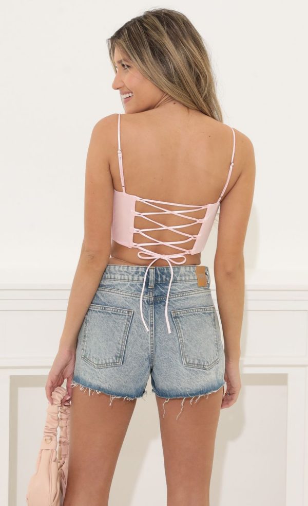 Corset Top in Pink - Image 2