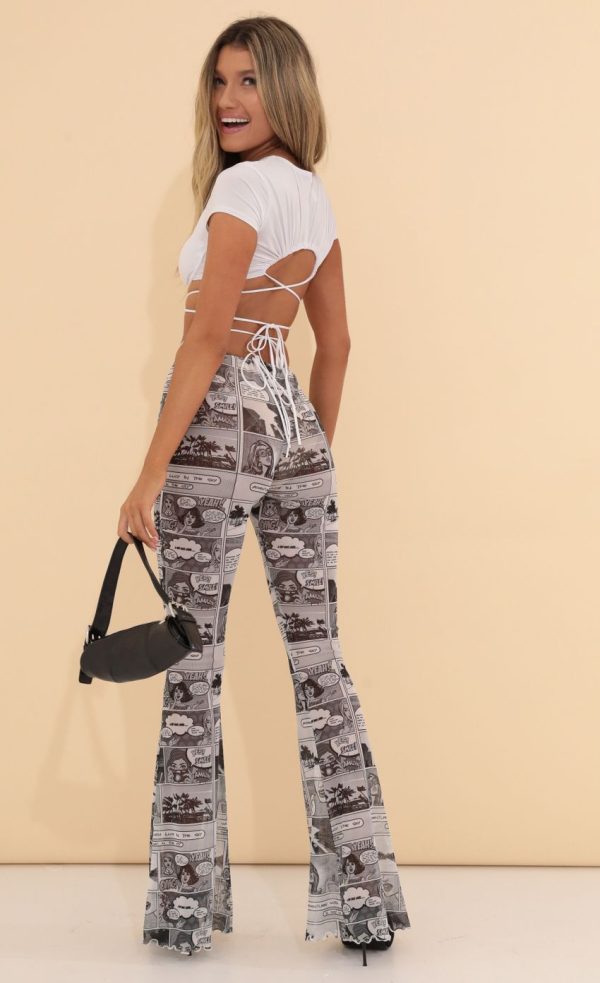 Mesh Pants in Black and White