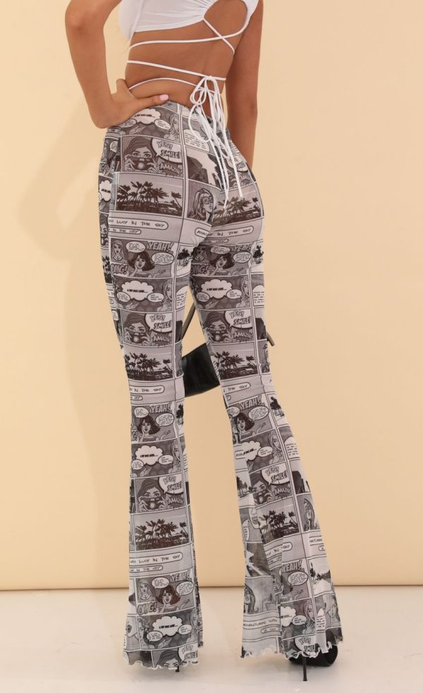 Mesh Pants in Black and White - Image 4