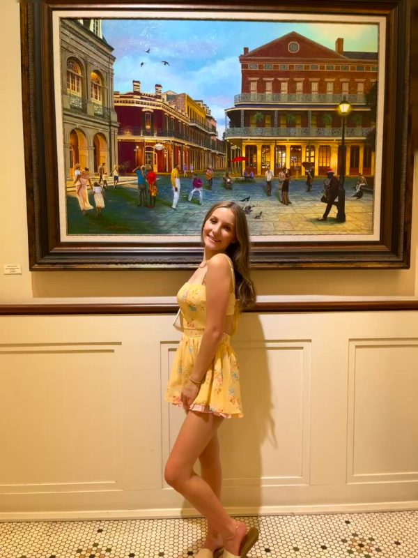 Square Neck Floral Romper in Yellow - Image 7