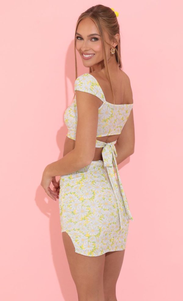 Floral Two Piece Set in Yellow - Image 2