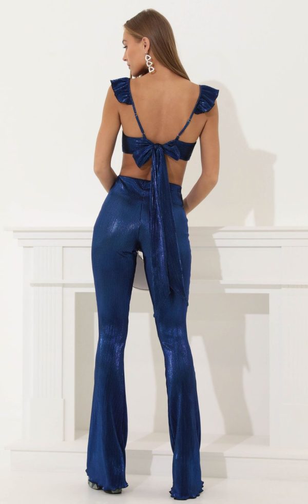 Shannon Two Piece Set in Blue Foil - Image 2