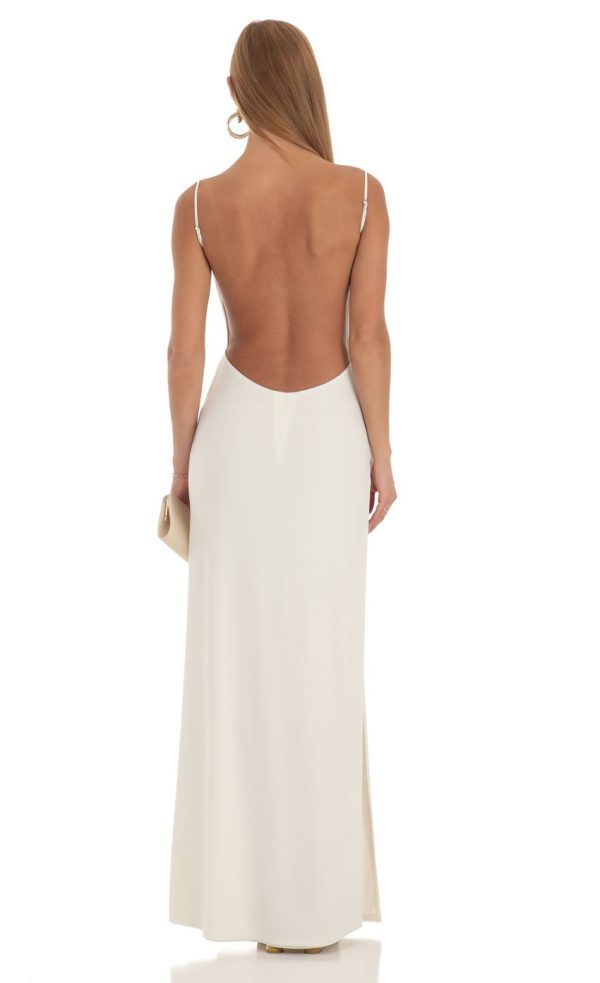 Lace Maxi Dress in Ivory - Image 2