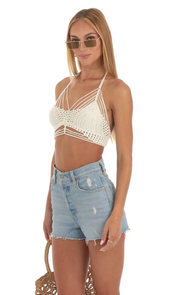 Crochet Top in Ivory - Image 3
