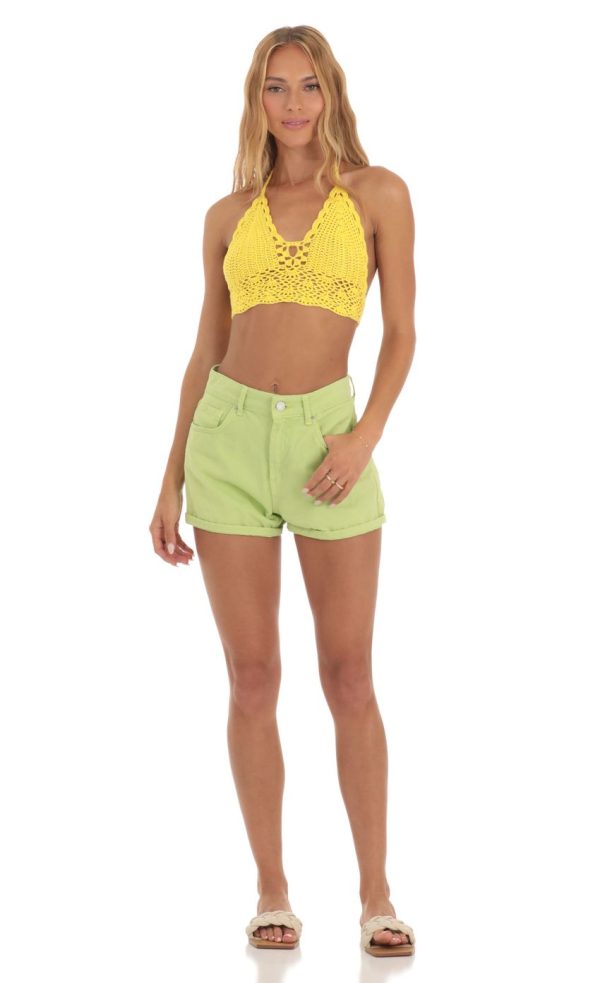 Crochet Top in Yellow
