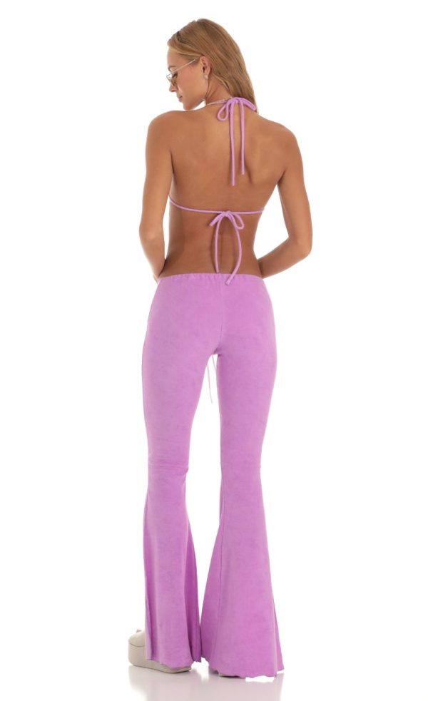 Floral Two Piece Pant Set in Purple - Image 2