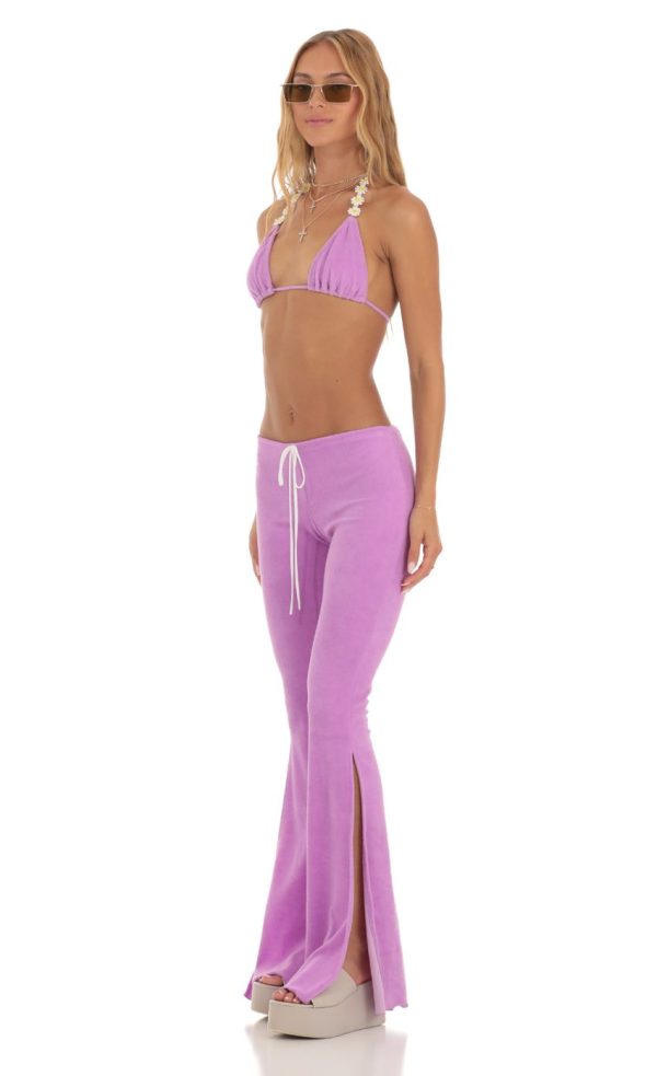 Floral Two Piece Pant Set in Purple - Image 3