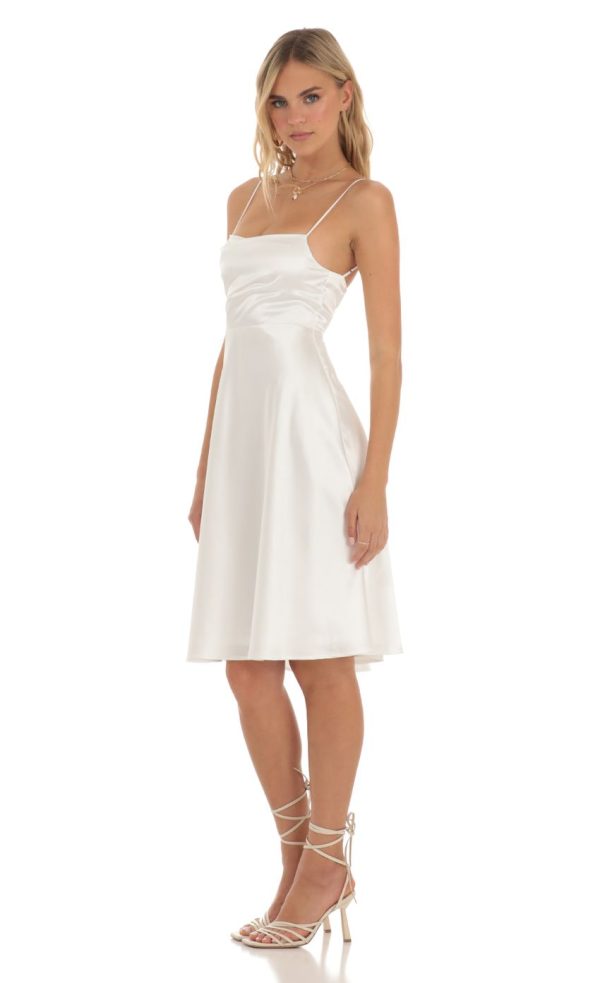 Midi Dress in White - Image 3