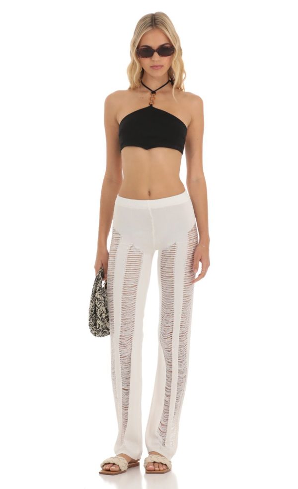 Yoly Crochet Pants in White