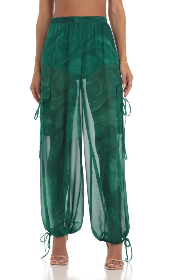 Three Piece Set in Green Swirl - Image 4