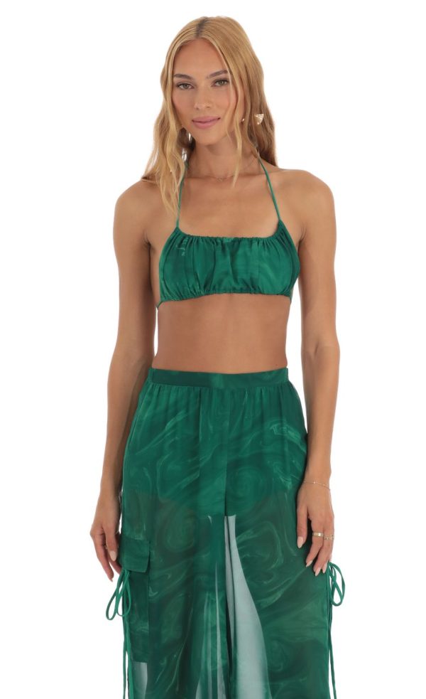 Three Piece Set in Green Swirl - Image 5