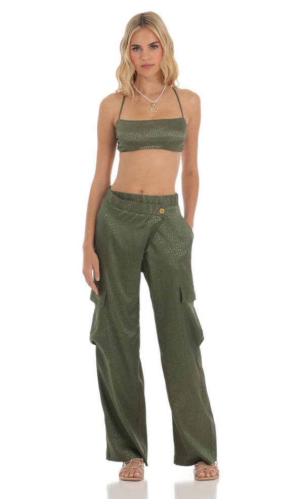 Cheetah Two Piece Set in Green