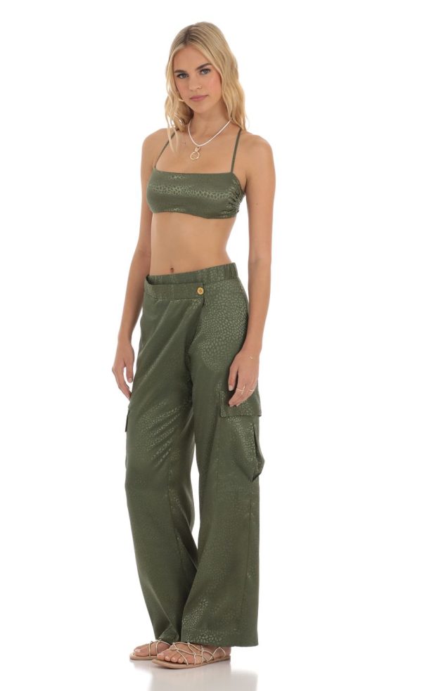 Cheetah Two Piece Set in Green - Image 3