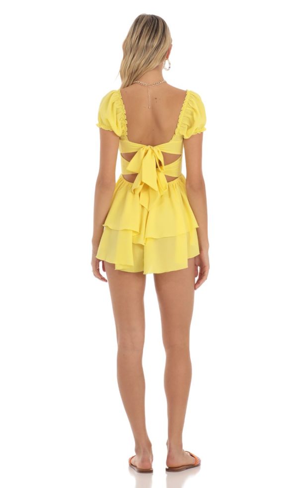 Crepe Romper in Yellow - Image 2
