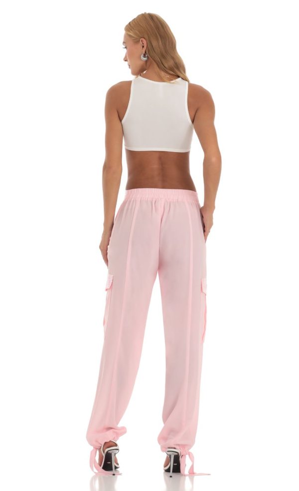 Sequin Pants in Pink - Image 2