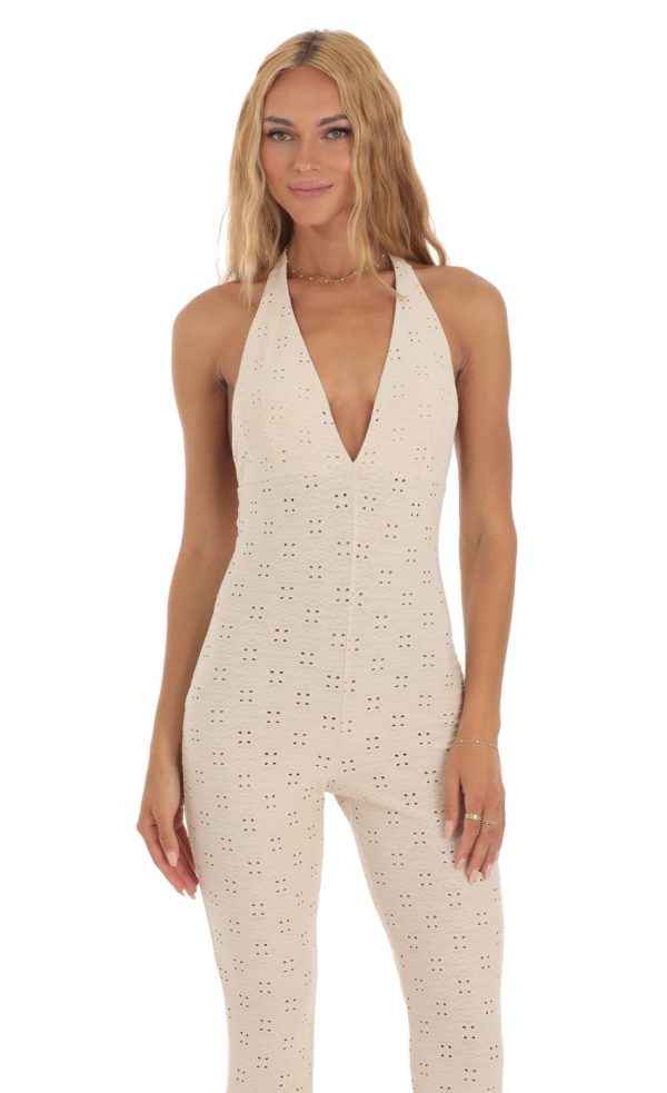 Jumpsuit in Cream - Image 4
