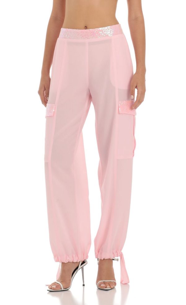 Sequin Two Piece Set in Pink - Image 4