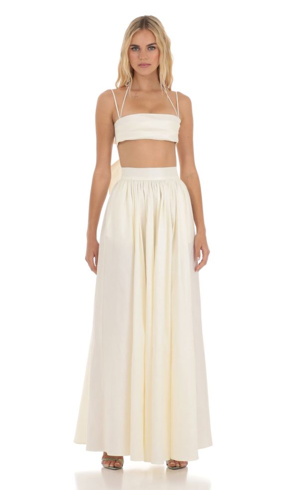 Maxi Two Piece Set in Cream - Image 2