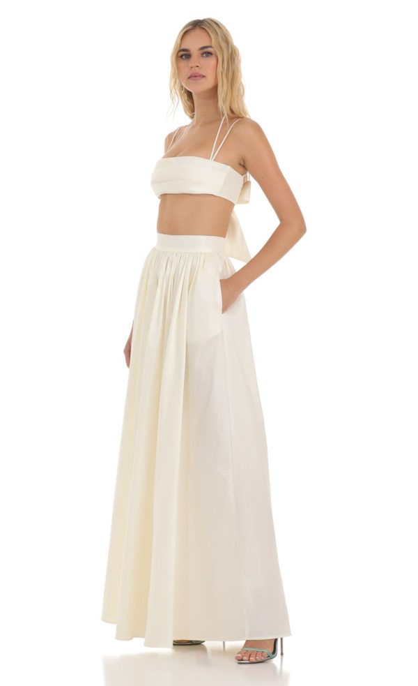 Maxi Two Piece Set in Cream - Image 3