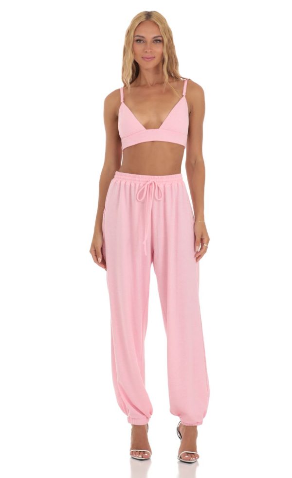 Sequin Two Piece Set in Pink - Image 2
