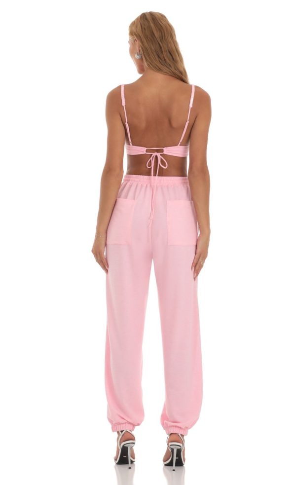 Sequin Two Piece Set in Pink - Image 3