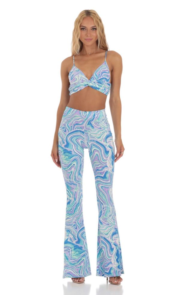 Swirl Two Piece Set in Blue