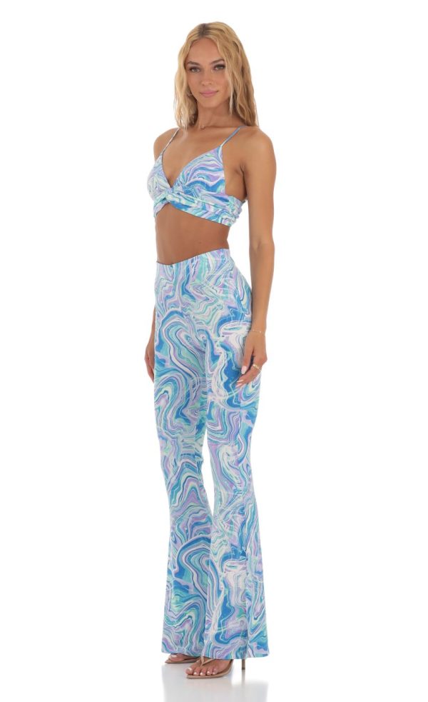 Swirl Two Piece Set in Blue - Image 3