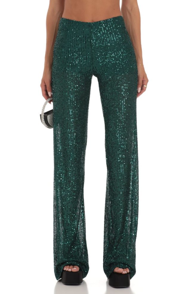 Sequin Two Piece Set in Green - Image 5