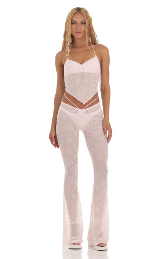 Floral Three Piece Set in Pink