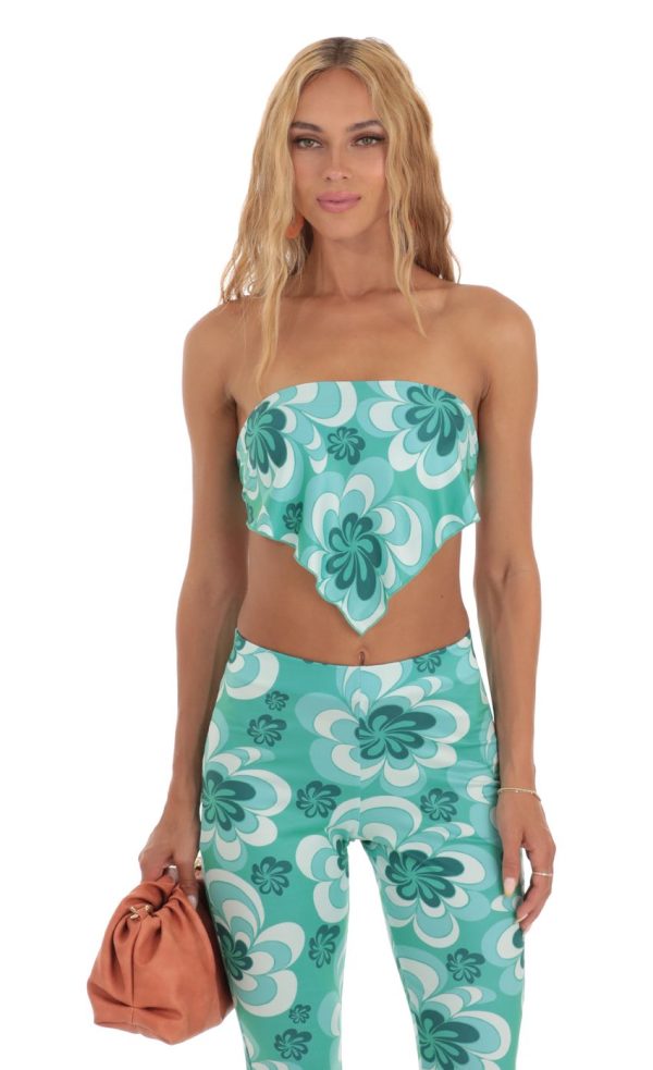 Floral Two Piece Set in Green - Image 4