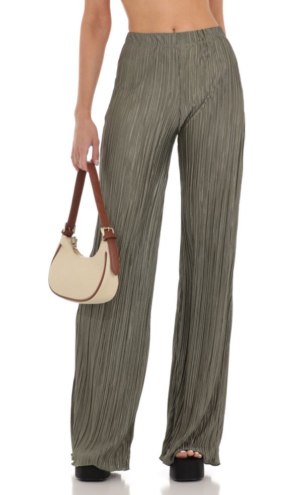 Pleated Two Piece Set in Green - Image 5