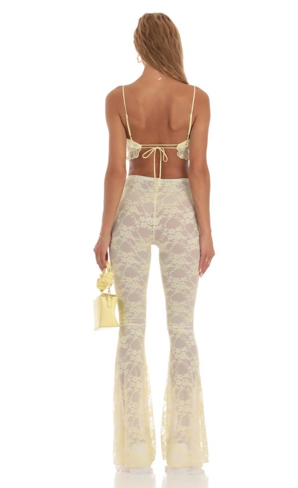 Lace Three Piece Set in Yellow - Image 2