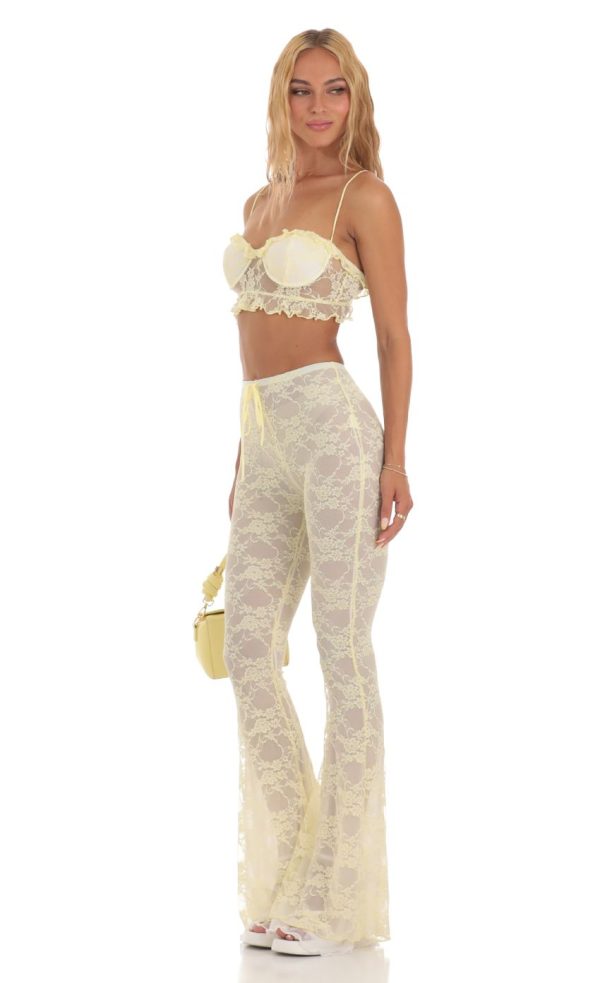 Lace Three Piece Set in Yellow - Image 3