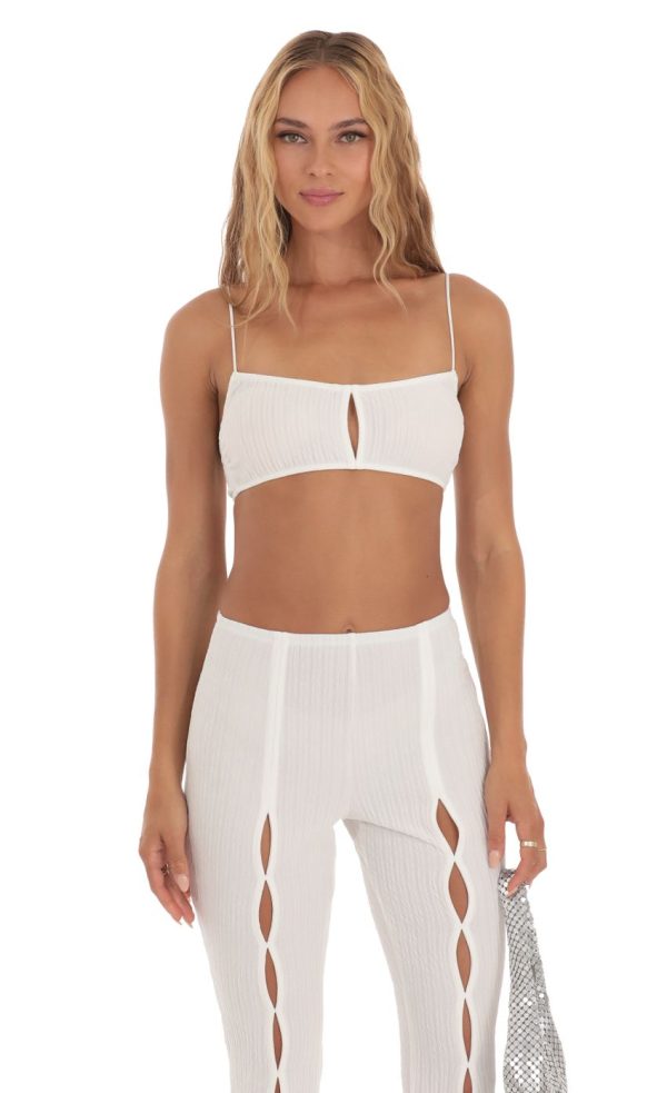 Crinkle Two Piece Set in White - Image 5