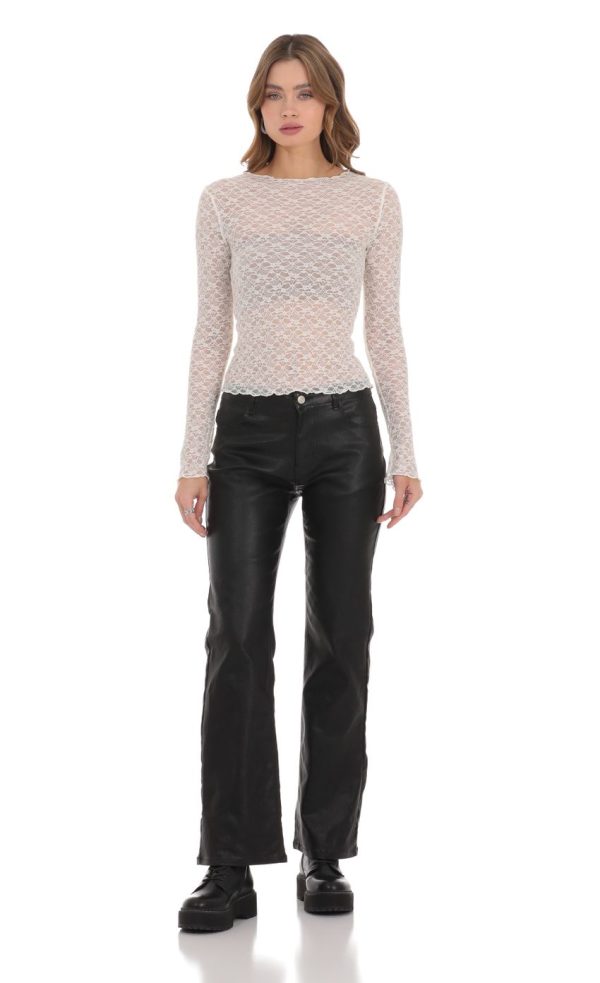 Pleather Jeans in Black