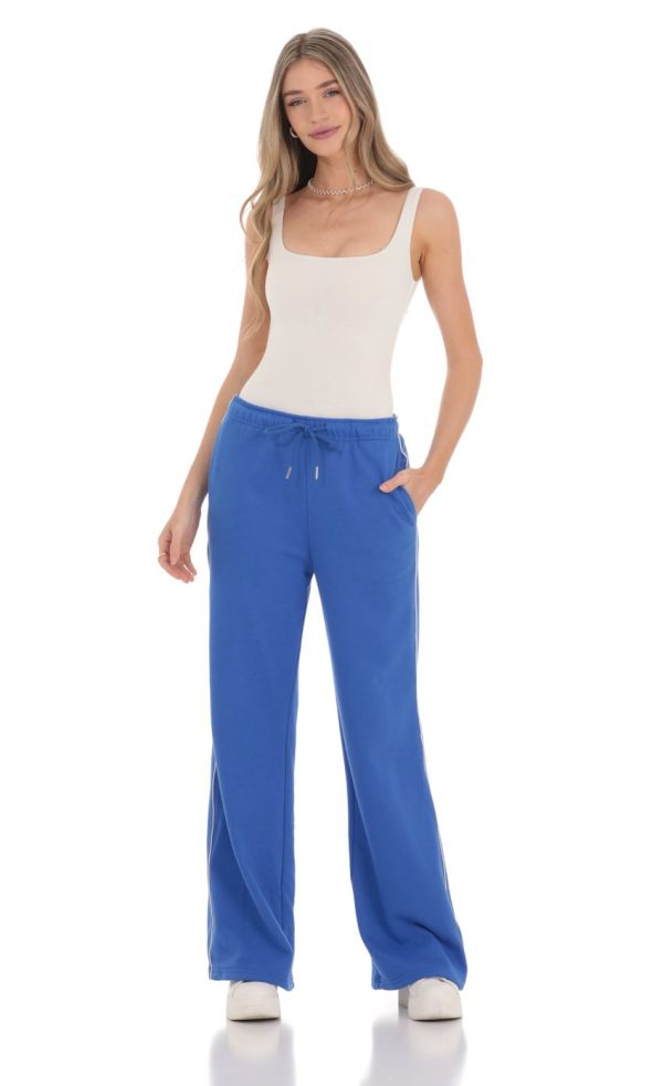 Heart Pocket Sweatpants in Blue - Image 2