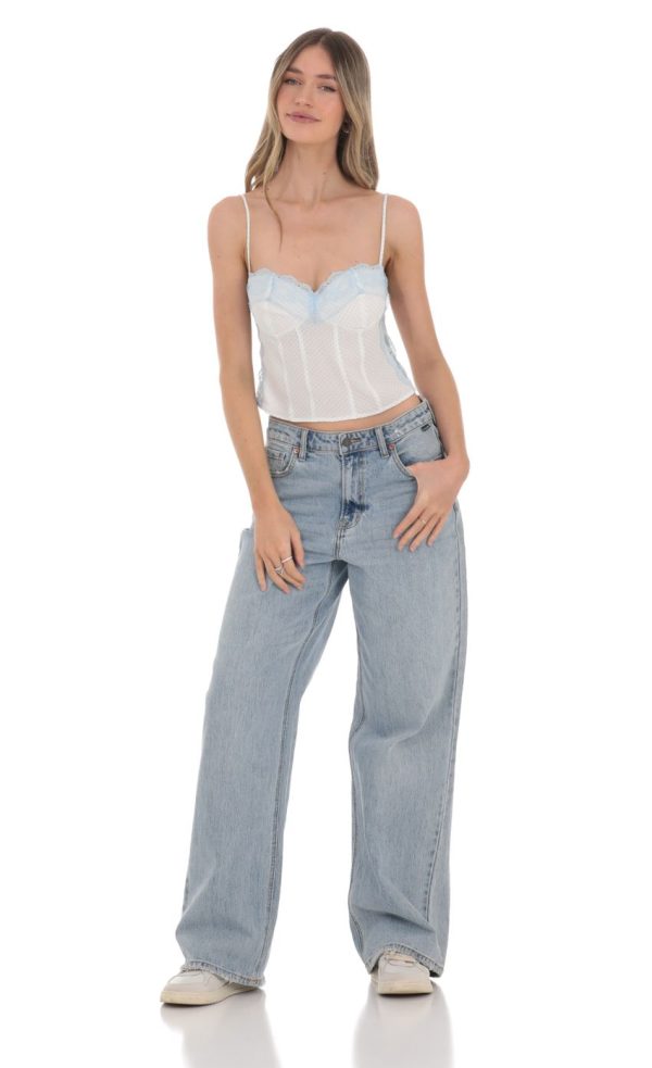 Dotted Lace Top in White - Image 4