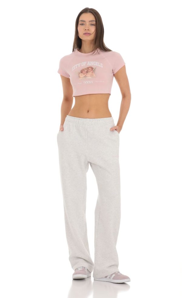 Heart Pocket Sweatpants in Grey - Image 2