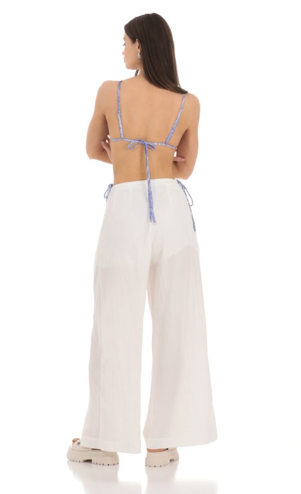 Wide Leg Pants in White - Image 2