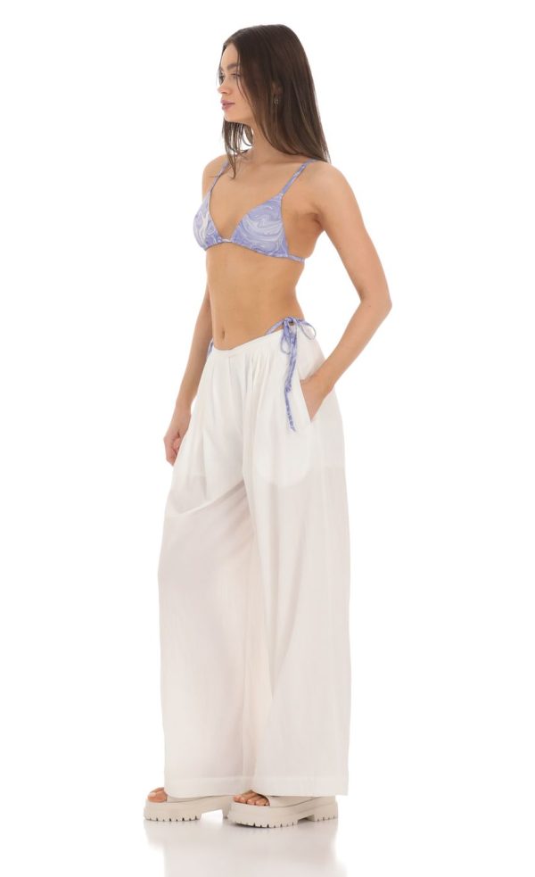 Wide Leg Pants in White - Image 3